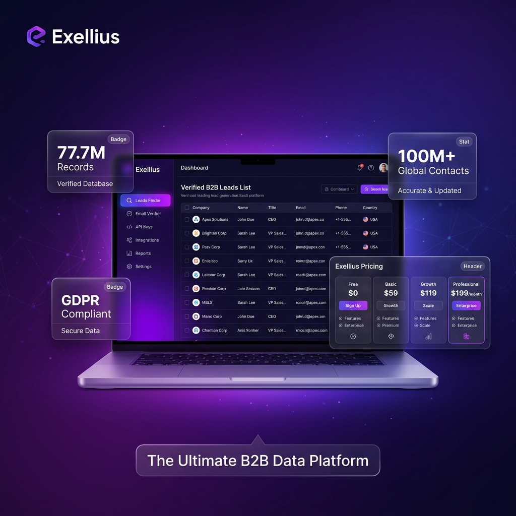 Exellius: B2B Lead Generation & Email Verification SaaS Platform